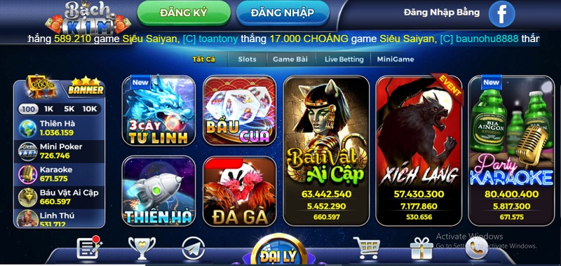 Giao diện nổi bật thu hút mọi ánh nhìn của cổng game bài đổi thưởng Bachkim