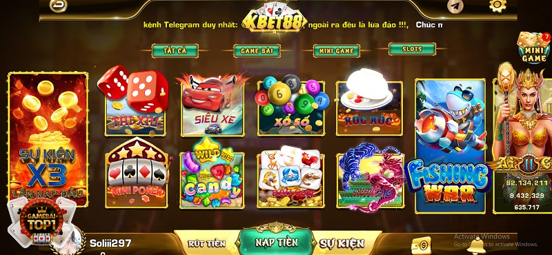 Kho game đa dạng, đầy đủ mọi thể loại game đặc sắc