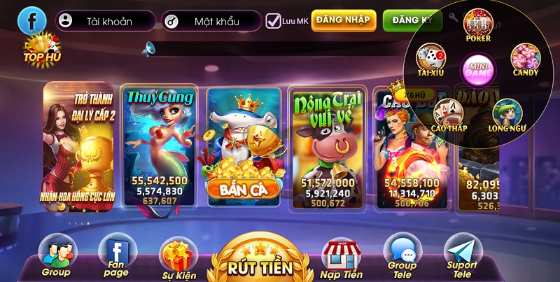 Minigame đa dạng tại cổng game đặc sắc E168