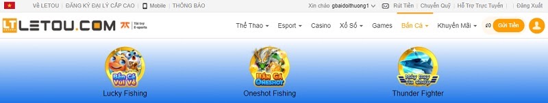 Chơi game bắn cá Letou uy tín nhất hiện nay